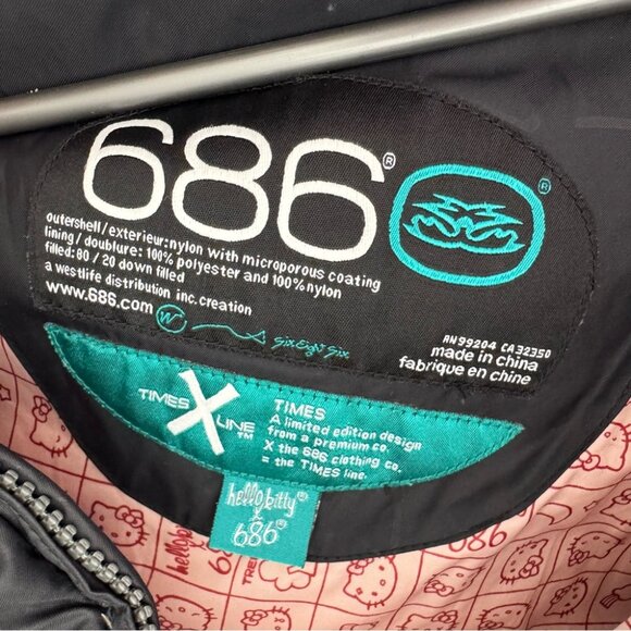 686 hello kitty coat jacket puffer winter 2005 rare vintage collectors item y2k - Picture 7 of 12